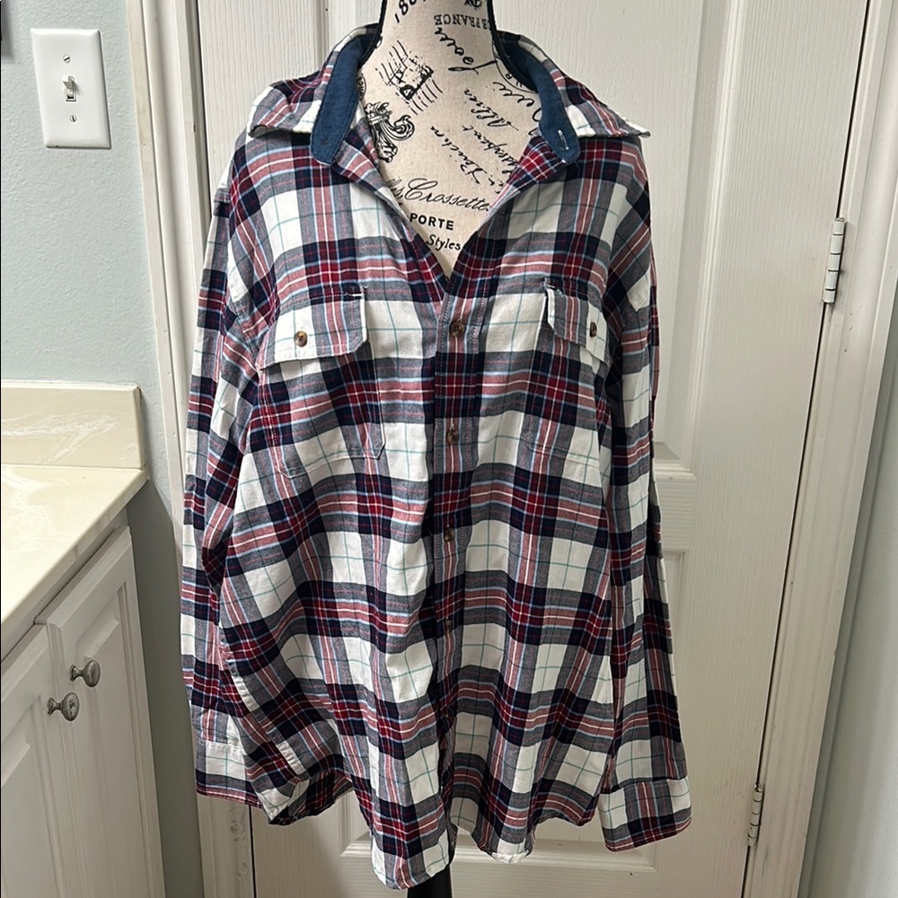 Izod Men's Casual Plaid Button Down Shirt